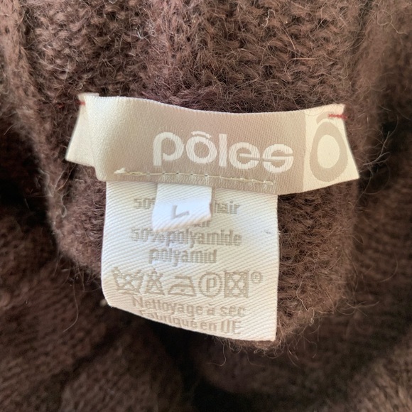 POLES soft mohair blend cable knit cowl neck - Picture 7 of 8